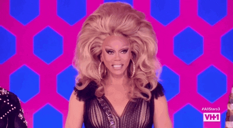 Animação mostra a apresentadora e drag queen RuPaul sorrindo