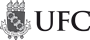 Imagem da assinatura simplificada horizontal em escala de cinza do Brasão da UFC.
