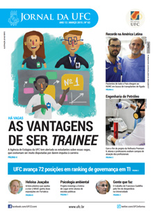 Imagem: Capa da Edição 63 do Jornal da UFC - Março de 2015