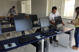 Imagem: Laboratório do Campus Crateús começa a ser instalado (Foto: Profª Maria Elias Soares)