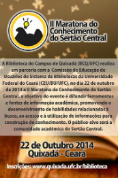 Imagem: Cartaz da II Maratona do Conhecimento do Sertão Central