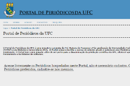 Imagem: Portal de Periódicos da UFC (Foto: Reprodução)