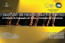 Imagem: Cartaz do I Simpósio de Pedagogias do Teatro (Foto: Divulgação)