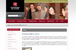 Imagem: Capa do site da Universidade de La Rioja