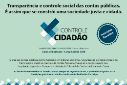Imagem: Curso sobre controle cidadão da gestão pública (Imagem: Divulgação)