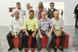 Imagem: Grupo Matrix com o Diretor do MAUC, Prof. Pedro Eymar (primeiro sentado à esquerda)