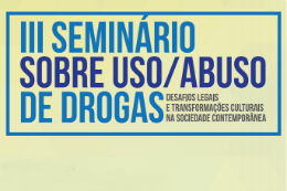 Imagem: Cartaz Seminário Álcool e Drogas (Imagem: Divulgação)