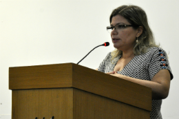 Imagem: Auditora Geral Glícia Santiago (Foto: David Motta)