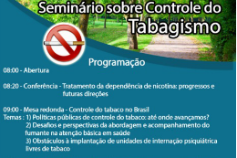 Imagem: Cartaz do Seminário sobre Controle do Tabagismo