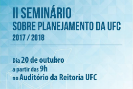 Imagem: Cartaz de divulgação do Seminário sobre Planejamento da UFC