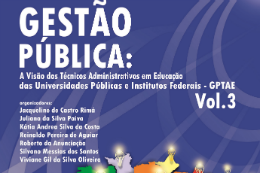 Imagem: Capa da coletânea Gestão pública: a visão dos técnico-administrativos em educação das universidades públicas e institutos federais (GPTAE) (Imagem: Reprodução da Internet)