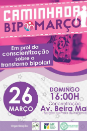 Imagem: Cartaz da caminhada Bipomarço. Evento será no domingo, 26  (Imagem: Divulgação)