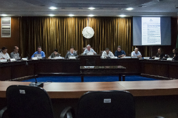 Imagem: O Reitor Henry Campos presidiu a reunião do Conselho Universitário nessa terça-feira (3) (Foto: Ribamar Neto/UFC)