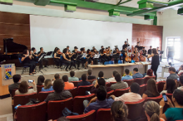 Imagem: Foto da Orquestra Sinfônica do curso de Música do Campus de Sobral