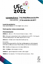 Imagem: Cartaz do seminário sobre o eixo Gestão no PDI 2018-2022