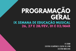 Imagem: Cartaz sobre a Semana de Educação Musical (Imagem: Divulgação)