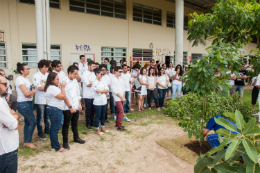 Imagem: No ICA, uma árvore foi plantada em homenagem ao jovem estudante (Foto: Ribamar Neto)