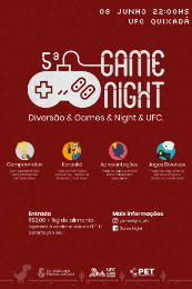 Imagem: Cartaz do evento Game Night