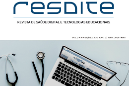 Imagem: capa da Revista de Saúde Digital e Tecnologias Educacionais