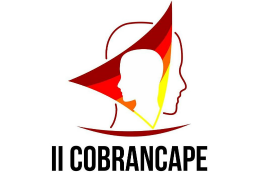 Imagem: Ilustração de uma cabeça e uma jangada e. abaixo, escrito "II COBRANCAPE"