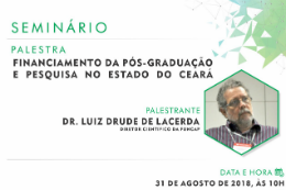 Imagem: A palestra do Prof. Luiz Drude integra o Seminário em Engenharia Agrícola e Ciência do Solo (Imagem: Divulgação)