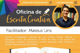 Imagem: Na programação em homenagem ao poeta Padre Antonio Tomás haverá uma oficina de escrita criativa com o autor Mateus Lins (Imagem: Divulgação)