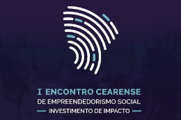 Imagem: Cartaz com informações do evento e ilustração do mapa do Ceará
