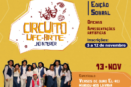 Imagem: Arte de divulgação com informações escritas e foto do grupo Verso de Boca