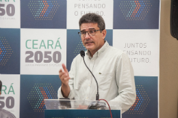 Imagem: O Prof. Barros Neto, do Centro de Tecnologia da UFC, é o coordenador da plataforma Ceará 2050 (Foto: Ribamar Neto/UFC)