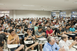 Imagem: Aula inaugural do mestrado atraiu estudantes e professores de todo o Campus de Quixadá