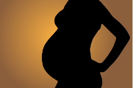 Imagem: silhueta de uma mulher grávida