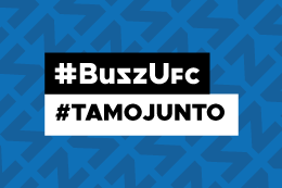 Logomarca da seção BuzzUFC com a hashtag #tamojunto