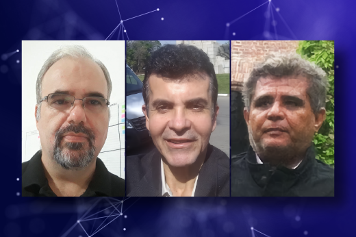 Os pesquisadores Germano Fenner, Alberto Sampaio Lima e José Neuman de Souza 