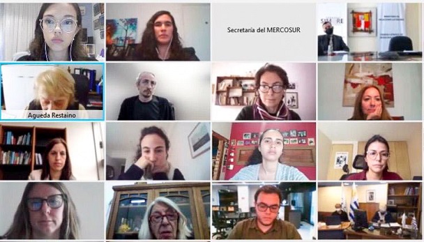 Imagem: Reunião on-line com a participação de organizações sociais do MERCOSUL