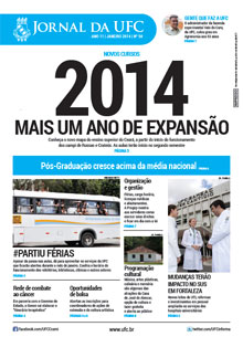Imagem: Capa da Edição 50 do Jornal da UFC - Janeiro de 2014
