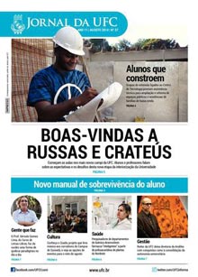 Imagem: Capa da Edição 57 do Jornal da UFC - Agosto de 2014