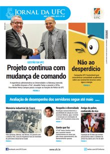 Imagem: Capa da Edição 64 do Jornal da UFC - Abril de 2015