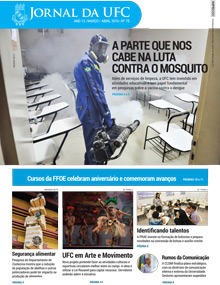 Imagem: Capa da Edição 70 do Jornal da UFC - Março - Abril de 2016