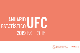 Imagem: Banner com o nome do Anuário Estatístico 2019 base 2018 UFC