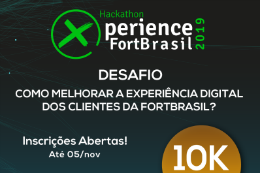 Imagem: Projeto InovAção – Hackathon Xperience FortBrasil 2019 é uma competição colaborativa de inovação aberta empresarial voltado para estudantes (Imagem: Divulgação)