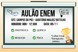 Cartaz do Aulão Pré-ENEM do EXACTA