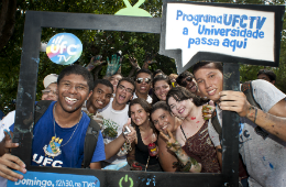 Recepção dos calouros no Campus do Pici