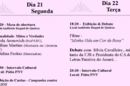 Imagem: Cartaz com a programação da Jornada Cultural do PNV