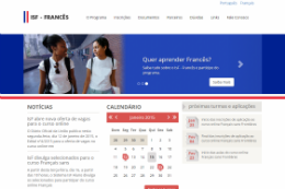 Imagem: Página inicial do site do "Français sans Frontières" (Imagem: Divulgação)