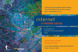 Imagem: Convite do lançamento do livro "Internet e poder local" (Foto: Divulgação)