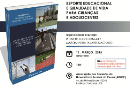 Imagem: Folder do lançamento do livro "Esporte Educacional e Qualidade de Vida para Crianças e Adolescentes" (Imagem: Divulgação)