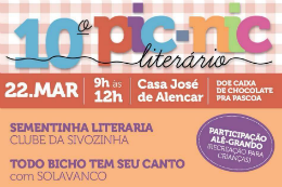 Imagem: 10º Pic-Nic literário ocorre neste domingo (Foto: Divulgação)