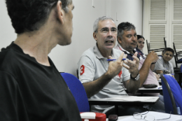 Imagem: Participantes do curso de capacitação Qualidade no Atendimento (Foto: Guilherme Braga)