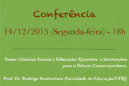 Imagem: A conferência é gratuita e aberta ao público (Imagem: Divulgação)