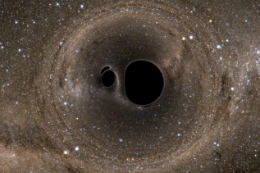 Imagem: Ondas gravitacionais (Foto: SXS team / Bohn et al 2015)